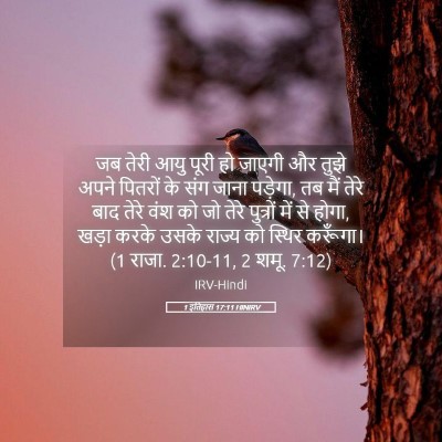 Picture 05 - 1 इतिहास 17:11 HINIRV - जब तेरी आयु पूरी हो - Bible Verse Picture