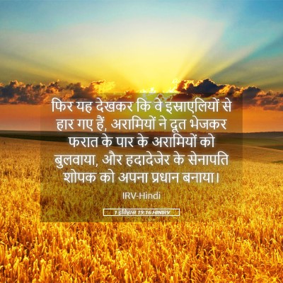 Picture 05 - 1 इतिहास 19:16 HINIRV - फिर यह देखकर कि वे - Bible Verse Picture