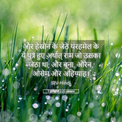 Picture 05 - 1 इतिहास 2:25 HINIRV - और हेस्रोन के जेठे - Bible Verse Picture