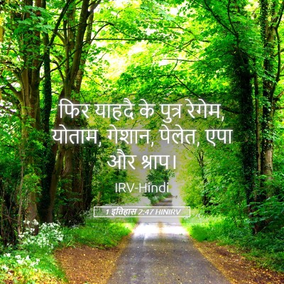 Picture 05 - 1 इतिहास 2:47 HINIRV - फिर याहदै के पुत्र - Bible Verse Picture