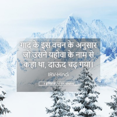 Picture 05 - 1 इतिहास 21:19 HINIRV - गाद के इस वचन के - Bible Verse Picture