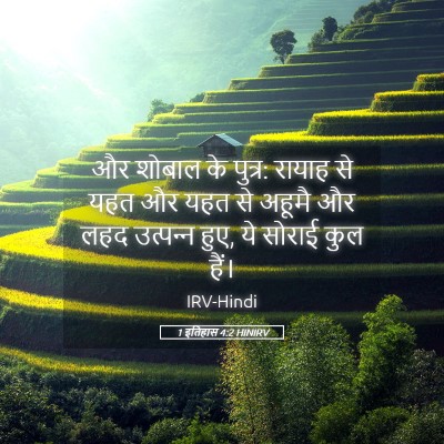 Picture 05 - 1 इतिहास 4:2 HINIRV - और शोबाल के पुत्र: - Bible Verse Picture