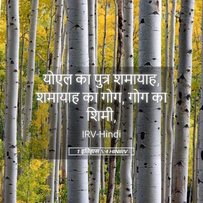 Picture 05 - 1 इतिहास 5:4 HINIRV - योएल का पुत्र - Bible Verse Picture