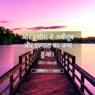 Picture 05 - 1 इतिहास 8:11 HINIRV - और हूशीम से अबीतूब - Bible Verse Picture