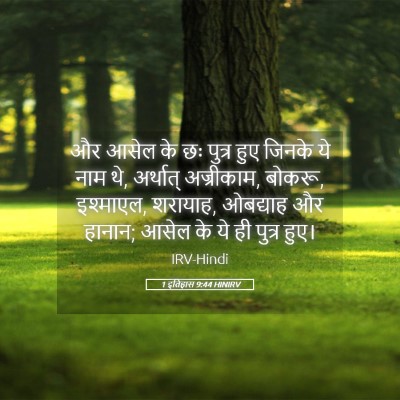 Picture 05 - 1 इतिहास 9:44 HINIRV - और आसेल के छः पुत्र - Bible Verse Picture