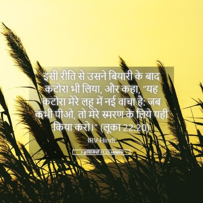 Picture 05 - 1 कुरिन्थियों 11:25 HINIRV - इसी रीति से उसने - Bible Verse Picture