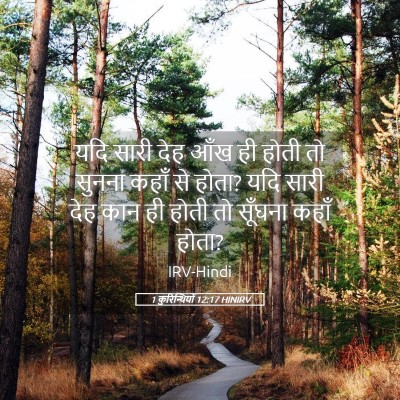 Picture 05 - 1 कुरिन्थियों 12:17 HINIRV - यदि सारी देह आँख ही - Bible Verse Picture