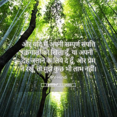 Picture 05 - 1 कुरिन्थियों 13:3 HINIRV - और यदि मैं अपनी - Bible Verse Picture