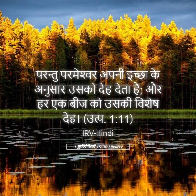 Picture 05 - 1 कुरिन्थियों 15:38 HINIRV - परन्तु परमेश्‍वर - Bible Verse Picture