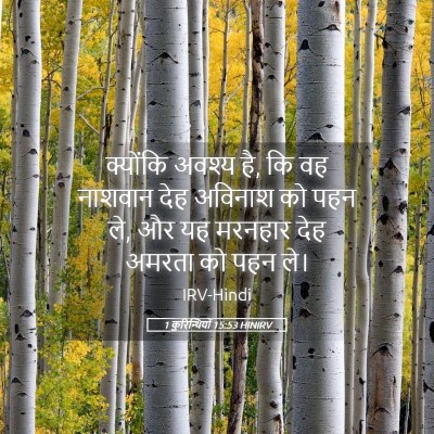 Picture 05 - 1 कुरिन्थियों 15:53 HINIRV - क्योंकि अवश्य है, - Bible Verse Picture