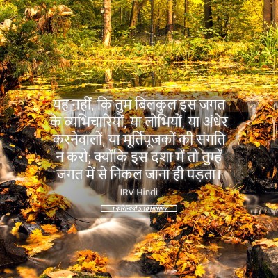Picture 05 - 1 कुरिन्थियों 5:10 HINIRV - यह नहीं, कि तुम - Bible Verse Picture
