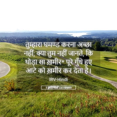 Picture 05 - 1 कुरिन्थियों 5:6 HINIRV - तुम्हारा घमण्ड - Bible Verse Picture