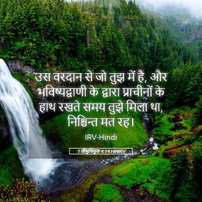 Picture 05 - 1 तीमुथियुस 4:14 HINIRV - उस वरदान से जो तुझ - Bible Verse Picture