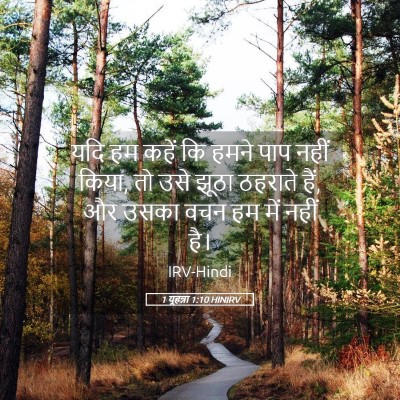 Picture 05 - 1 यूहन्ना 1:10 HINIRV - यदि हम कहें कि हमने - Bible Verse Picture