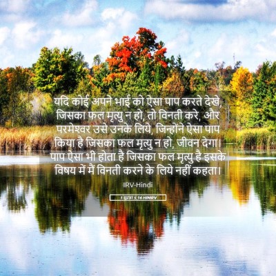 Picture 05 - 1 यूहन्ना 5:16 HINIRV - यदि कोई अपने भाई को - Bible Verse Picture