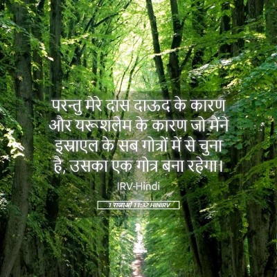 Picture 05 - 1 राजाओं 11:32 HINIRV - परन्तु मेरे दास - Bible Verse Picture
