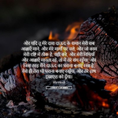 Picture 05 - 1 राजाओं 11:38 HINIRV - और यदि तू मेरे दास - Bible Verse Picture