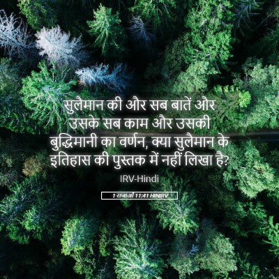 Picture 05 - 1 राजाओं 11:41 HINIRV - सुलैमान की और सब - Bible Verse Picture