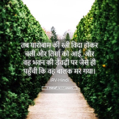 Picture 05 - 1 राजाओं 14:17 HINIRV - तब यारोबाम की - Bible Verse Picture