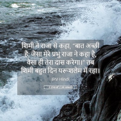 Picture 05 - 1 राजाओं 2:38 HINIRV - शिमी ने राजा से - Bible Verse Picture
