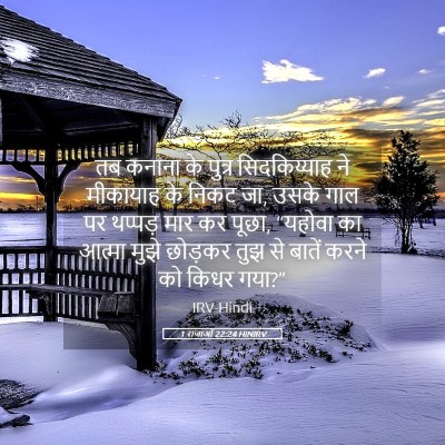 Picture 05 - 1 राजाओं 22:24 HINIRV - तब कनाना के पुत्र - Bible Verse Picture