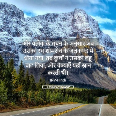Picture 05 - 1 राजाओं 22:38 HINIRV - और यहोवा के वचन के - Bible Verse Picture