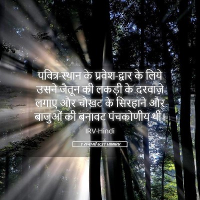 Picture 05 - 1 राजाओं 6:31 HINIRV - पवित्र-स्थान के - Bible Verse Picture
