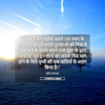 Picture 05 - 1 राजाओं 8:53 HINIRV - क्योंकि हे प्रभु - Bible Verse Picture