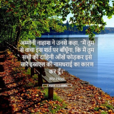 Picture 05 - 1 शमूएल 11:2 HINIRV - अम्मोनी नाहाश ने - Bible Verse Picture