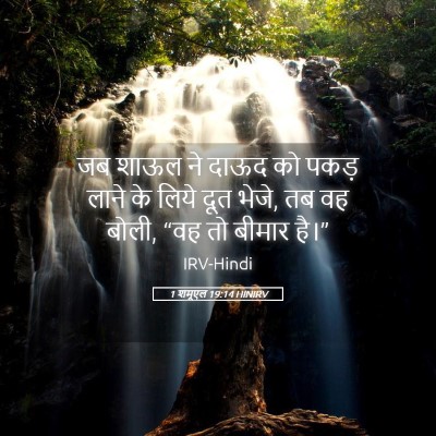 Picture 05 - 1 शमूएल 19:14 HINIRV - जब शाऊल ने दाऊद को - Bible Verse Picture