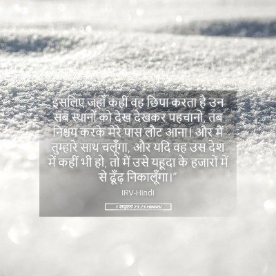 Picture 05 - 1 शमूएल 23:23 HINIRV - इसलिए जहाँ कहीं वह - Bible Verse Picture