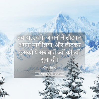 Picture 05 - 1 शमूएल 25:12 HINIRV - तब दाऊद के जवानों - Bible Verse Picture