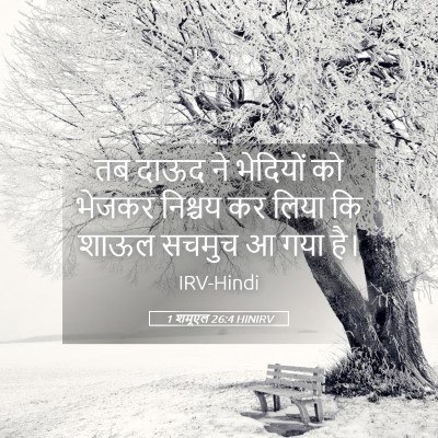 Picture 05 - 1 शमूएल 26:4 HINIRV - तब दाऊद ने भेदियों - Bible Verse Picture