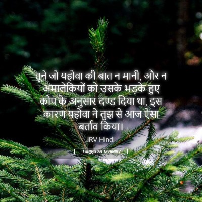 Picture 05 - 1 शमूएल 28:18 HINIRV - तूने जो यहोवा की - Bible Verse Picture