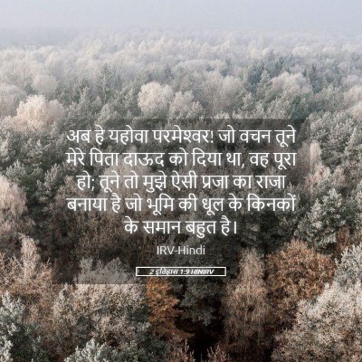 Picture 05 - 2 इतिहास 1:9 HINIRV - अब हे यहोवा - Bible Verse Picture