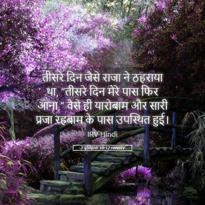 Picture 05 - 2 इतिहास 10:12 HINIRV - तीसरे दिन जैसे - Bible Verse Picture