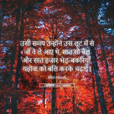 Picture 05 - 2 इतिहास 15:11 HINIRV - उसी समय उन्होंने - Bible Verse Picture