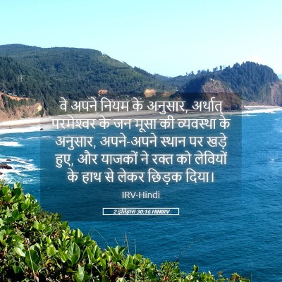 Picture 05 - 2 इतिहास 30:16 HINIRV - वे अपने नियम के - Bible Verse Picture