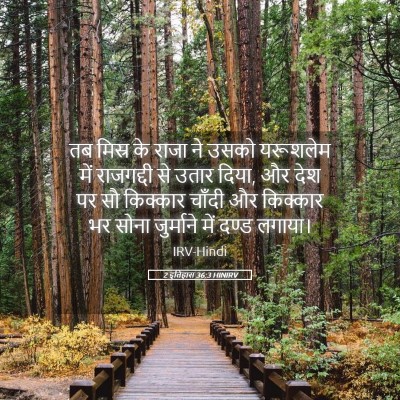 Picture 05 - 2 इतिहास 36:3 HINIRV - तब मिस्र के राजा ने - Bible Verse Picture