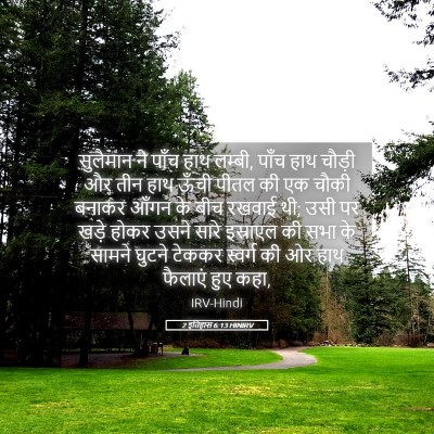 Picture 05 - 2 इतिहास 6:13 HINIRV - सुलैमान ने पाँच - Bible Verse Picture