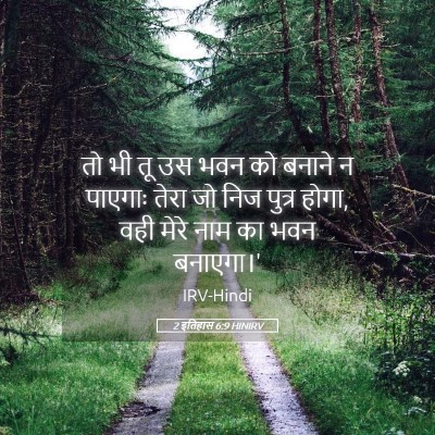 Picture 05 - 2 इतिहास 6:9 HINIRV - तो भी तू उस भवन को - Bible Verse Picture