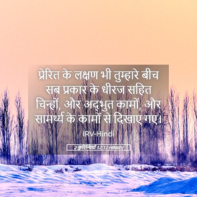 Picture 05 - 2 कुरिन्थियों 12:12 HINIRV - प्रेरित के लक्षण - Bible Verse Picture