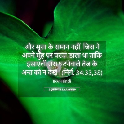 Picture 05 - 2 कुरिन्थियों 3:13 HINIRV - और मूसा के समान - Bible Verse Picture