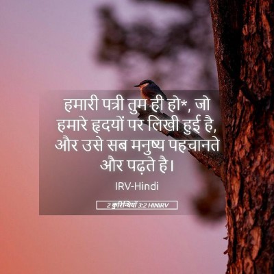 Picture 05 - 2 कुरिन्थियों 3:2 HINIRV - हमारी पत्री तुम ही - Bible Verse Picture