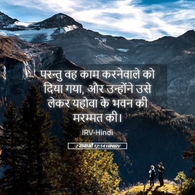 Picture 05 - 2 राजाओं 12:14 HINIRV - परन्तु वह काम - Bible Verse Picture