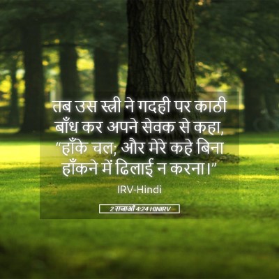 Picture 05 - 2 राजाओं 4:24 HINIRV - तब उस स्त्री ने - Bible Verse Picture