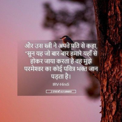 Picture 05 - 2 राजाओं 4:9 HINIRV - और उस स्त्री ने - Bible Verse Picture