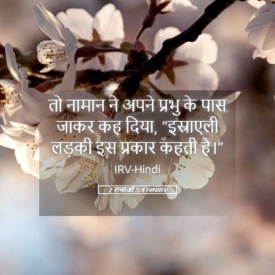 Picture 05 - 2 राजाओं 5:4 HINIRV - तो नामान ने अपने - Bible Verse Picture