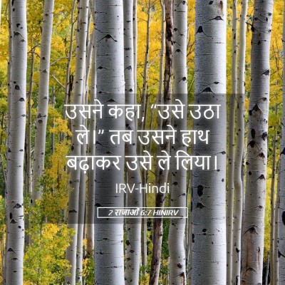 Picture 05 - 2 राजाओं 6:7 HINIRV - उसने कहा, “उसे उठा - Bible Verse Picture