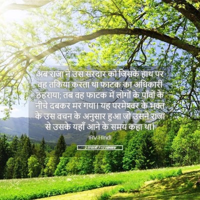 Picture 05 - 2 राजाओं 7:17 HINIRV - अब राजा ने उस सरदार - Bible Verse Picture